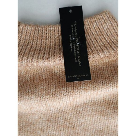 Banana Republic 713965-1 Women's Sz Small Camel Brown Cable Knit Sweater - Picture 3 of 6